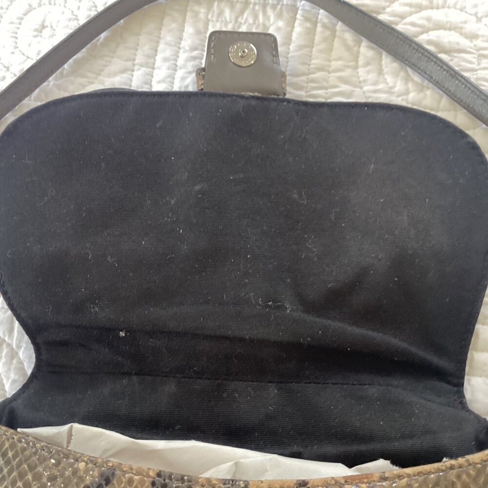 Vintage Coach Soho Snake Python Reptile Pattern Leather Crossbody Flap Bag - Picture 4 of 16